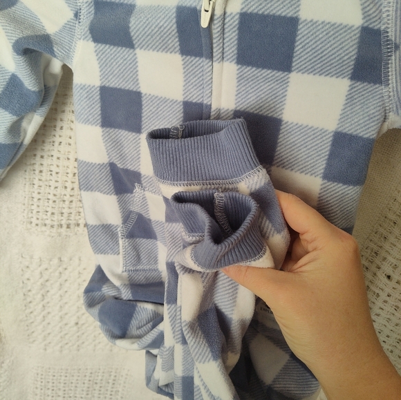 Carter's Little Explorer Hooded Cold Weather Suit Footless Pockets Plaid 24 Mo - Picture 6 of 9